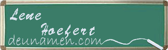 Lene Hoefert Visitenkarte